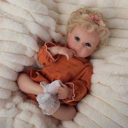 Lifelike Reborn Baby Dolls，18 Inch Smiles Silicone Baby Girl，Soft Vinyl Realistic Baby Doll Poseable Real Life Baby Dolls with Birth Certificate and Accessories Gift Set for Kids Age 3+ in Saudi Arabia