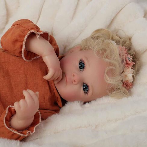Lifelike Reborn Baby Dolls，18 Inch Smiles Silicone Baby Girl，Soft Vinyl Realistic Baby Doll Poseable Real Life Baby Dolls with Birth Certificate and Accessories Gift Set for Kids Age 3+ in Saudi Arabia