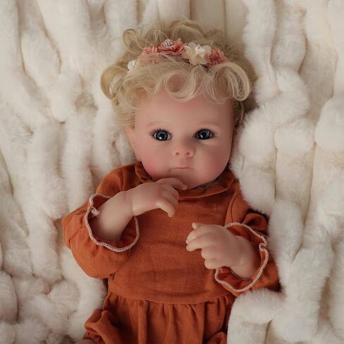 Lifelike Reborn Baby Dolls，18 Inch Smiles Silicone Baby Girl，Soft Vinyl Realistic Baby Doll Poseable Real Life Baby Dolls with Birth Certificate and Accessories Gift Set for Kids Age 3+ in Saudi Arabia