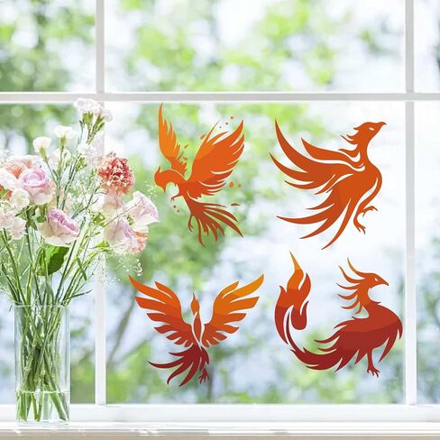 GORGECRAFT 4 Styles Coral Window Sticker Summer Seaweed Ocean Marine Themed Glass Window Decals Under The Sea Waterproof Removable Clings for Sliding Door Prevent Birds Strikes Room Decor 6.3x6.3 in Saudi Arabia