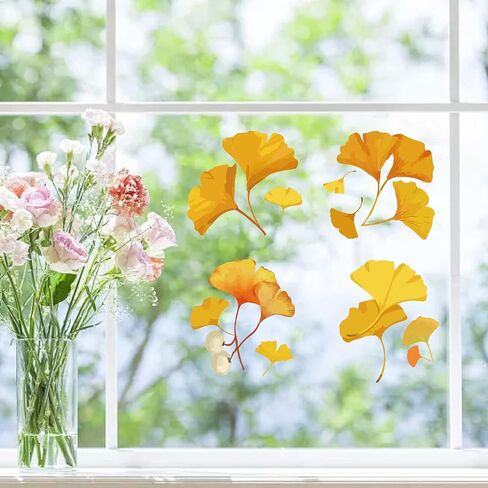 GORGECRAFT 4 Styles Coral Window Sticker Summer Seaweed Ocean Marine Themed Glass Window Decals Under The Sea Waterproof Removable Clings for Sliding Door Prevent Birds Strikes Room Decor 6.3x6.3 in Saudi Arabia