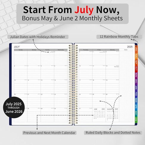 Planner 2025 - كل ساعة 2025 Planner Weekly and Monthly - كتاب المواعيد مع غلاف فني وربط مزدوج - تصميم بسيط للإنتاجية ، يناير - DCE. 2025 ، A5 (5.7 "× 8.5") in Kuwait