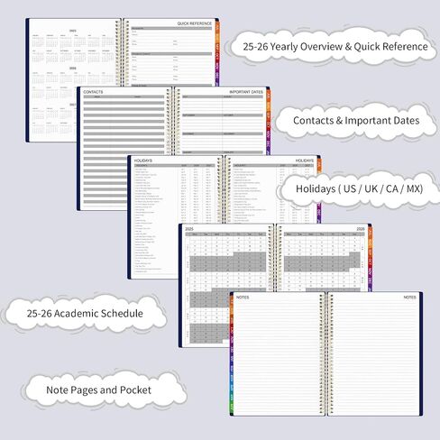 Planner 2025 - كل ساعة 2025 Planner Weekly and Monthly - كتاب المواعيد مع غلاف فني وربط مزدوج - تصميم بسيط للإنتاجية ، يناير - DCE. 2025 ، A5 (5.7 "× 8.5") in Kuwait