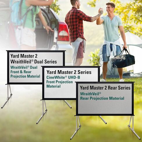 Elite Screens Yard Master 2, 120-inch Outdoor Portable Fast Folding Projector Screen w/ Stand 16:9, 8K 4K Ultra HD 3D Movie Theater Cinema REAR Projection, OMS120HR3, US Based Company 2-YEAR WARRANTY in Kuwait