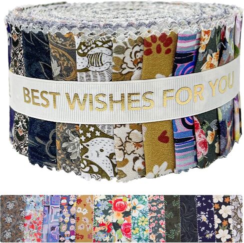 2.5 "× 78" شرائط خياطة اللحف جيلي | 20pcs حزمة النسيج القطن المتنوعة لخياطة وصياغة | مواد ناعمة للبطانيات والسجاد والمفروشات وديكور المنزل وصنع المحفظة وما إلى ذلك in Kuwait