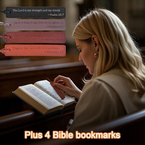 Bible Cover Case for Women with Zipper Pocket, Church Bible Carrying Case for Women with Shoulder Strap Large Bible Cover Case for Women with Detachable Pen Slot Book Carrying Case Men Girls（Pink） in Saudi Arabia