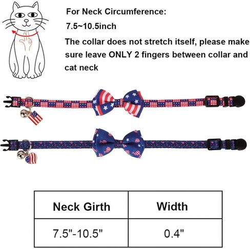 PTDECOR Halloween Cat Collars with Bow Tie Bell, 2 Pack Breakaway Kitten Collar with Removable Bowtie Pumpkin Halloween Collar for Girl Boy Cats (Black & Yellow) in Kuwait