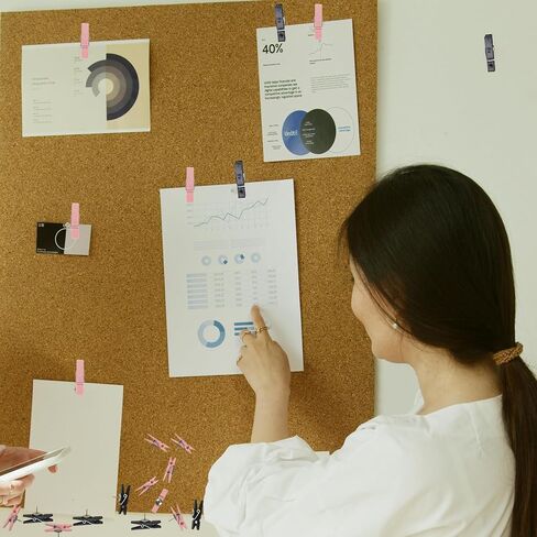 60 Pcs Push Pin Clips Decorative Push Pins with Clips for Bulletin Board Cork Board, Craft Paper Clips Pushpins Thumb Tacks for Cubicle Panel Wall Fabric Panels Offices Homes Projects (Clear Color) in Kuwait