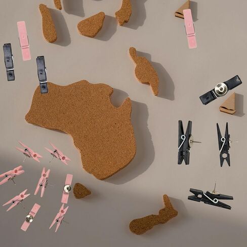 60 Pcs Push Pin Clips Decorative Push Pins with Clips for Bulletin Board Cork Board, Craft Paper Clips Pushpins Thumb Tacks for Cubicle Panel Wall Fabric Panels Offices Homes Projects (Clear Color) in Kuwait