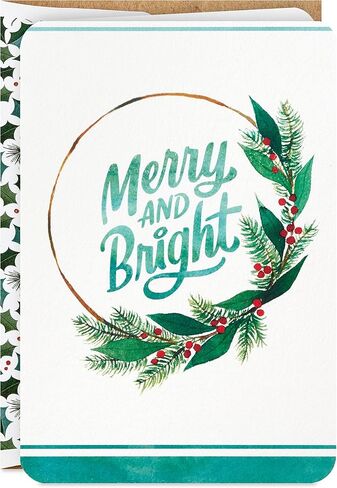 Hallmark Boxed Christmas Cards, Merry and Bright (16 Cards and 17 Envelopes) in Saudi Arabia