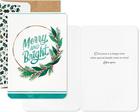 Hallmark Boxed Christmas Cards, Merry and Bright (16 Cards and 17 Envelopes) in Saudi Arabia
