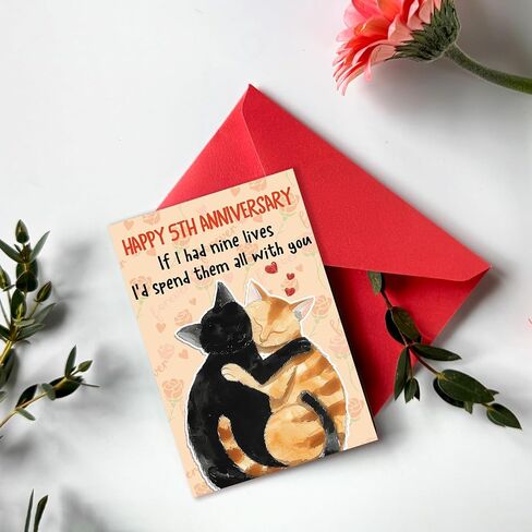 Funny 9th Anniversary Card for Husband Wife, Cute 9 Year Iron Anniversary Card Gifts for Him Her, Romantic 9th Weeding Card for Boyfriend Girlfriend Women Men in Kuwait