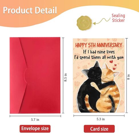 Funny 9th Anniversary Card for Husband Wife, Cute 9 Year Iron Anniversary Card Gifts for Him Her, Romantic 9th Weeding Card for Boyfriend Girlfriend Women Men in Kuwait