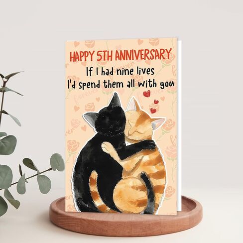 Funny 9th Anniversary Card for Husband Wife, Cute 9 Year Iron Anniversary Card Gifts for Him Her, Romantic 9th Weeding Card for Boyfriend Girlfriend Women Men in Kuwait