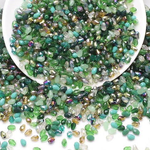 100pcs 6 * 8mm دمعة البلورة الزجاجية حبات لصنع المجوهرات ، وعمودي متعددة الأوجه ، الفتحة الزجاجية ، حبات الزجاج الزجاجية ، مسجلة ، قلادة ، قلادة ، ورياح ، ورياح ديي ، المشاريع ، in Kuwait