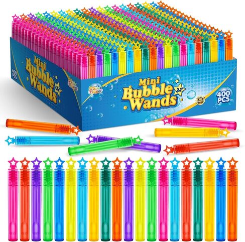 200 Pieces Mini Bubble Wands, Party Favors Assortment Toys for Kids,Themed Birthday, Halloween, Goodie Bags, Carnival Prizes, Wedding, Bubble Maker Outdoor Gifts for Girls & Boys in Kuwait