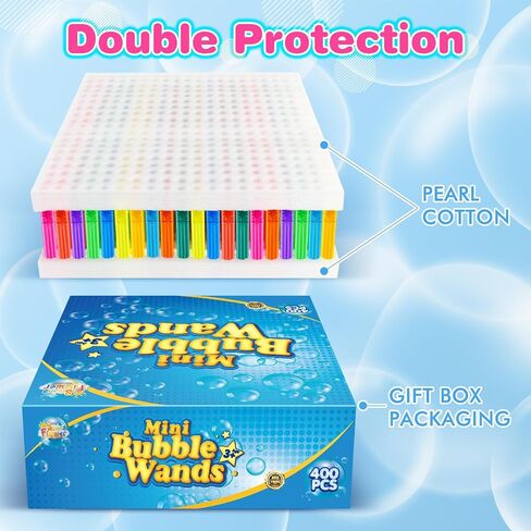 200 Pieces Mini Bubble Wands, Party Favors Assortment Toys for Kids,Themed Birthday, Halloween, Goodie Bags, Carnival Prizes, Wedding, Bubble Maker Outdoor Gifts for Girls & Boys in Kuwait