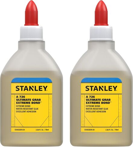Stanley Multi Bond Polyurethane Adhesive Glue - 1 x 2.36 fl.oz-Fast Curing for Woodworking, Plastic, Wood, Metal Crafts and Hobby, Clear, 2.36 fl.oz.- 1 Pack in Kuwait