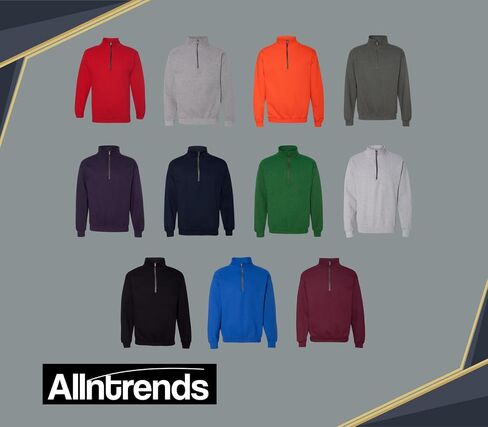 ALLNTRENDS سويت شيرت بياقة بسحاب للكبار، ضابط حراسة مطرز للأمان in Kuwait