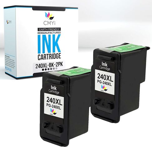 240XL Black Replacement Ink Cartridge for Canon PIXMA MG2120, MG2140, MG2220, MG3120, MG3122, MG3140, MG3200, MG3220, MG3222, MG3500, MG3520, MG3522, MG3620, MG4120, MG4140, MG4220, MX372, MX392 in Kuwait