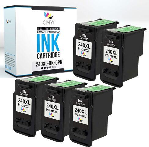 240XL Black Replacement Ink Cartridge for Canon PIXMA MG2120, MG2140, MG2220, MG3120, MG3122, MG3140, MG3200, MG3220, MG3222, MG3500, MG3520, MG3522, MG3620, MG4120, MG4140, MG4220, MX372, MX392 in Kuwait