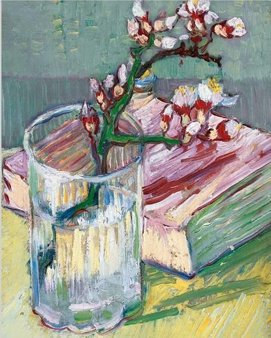 LXTONG Van Gogh Apricot Blossoms Diamond Painting Kit 5D Full Round Diamond Dots Gem Art Van Gogh Diamond Embroidery Paintings for Adult Home Wall Decor (30X 40 CM) in Kuwait