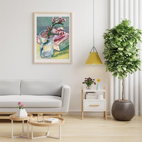 LXTONG Van Gogh Apricot Blossoms Diamond Painting Kit 5D Full Round Diamond Dots Gem Art Van Gogh Diamond Embroidery Paintings for Adult Home Wall Decor (30X 40 CM) in Kuwait