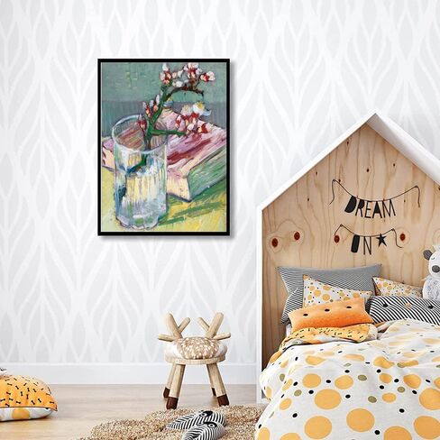 LXTONG Van Gogh Apricot Blossoms Diamond Painting Kit 5D Full Round Diamond Dots Gem Art Van Gogh Diamond Embroidery Paintings for Adult Home Wall Decor (30X 40 CM) in Kuwait