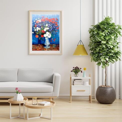 Lxtong van gogh Apricot Blossoms Diamond Painting Kit 5D Full Round Diamond Dots Gem Art Van Gogh Diamond Diamond Paints for البالغين ديكور الجدار المنزلي (30x 40 سم) in Kuwait