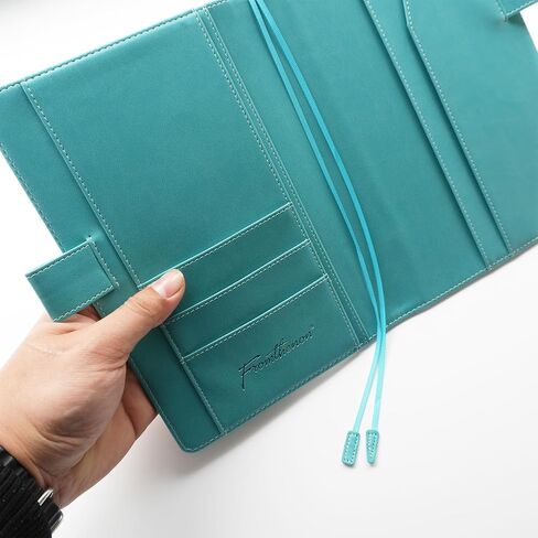 غطاء جلدي A5 PU Faux لمخططي دفاتر ، حالة مخطط قابلة لإعادة التعبئة [Cover فقط] (أسود) in Kuwait