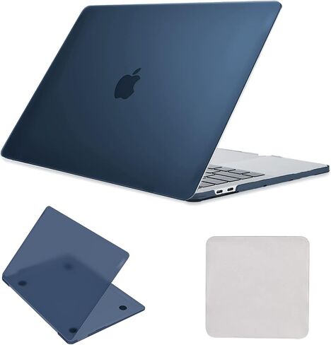 Compatible with MacBook Air 13.6 inch Case 2024 2023 2022 Release M3 A3113 M2 A2681 with Liquid Retina Display Touch ID, Plastic Hard Shell Case Cover & Screen Polishing Cloth, Matte Black in Saudi Arabia