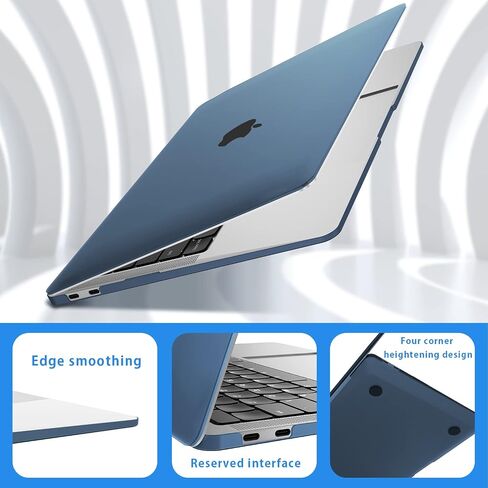 Compatible with MacBook Air 13.6 inch Case 2024 2023 2022 Release M3 A3113 M2 A2681 with Liquid Retina Display Touch ID, Plastic Hard Shell Case Cover & Screen Polishing Cloth, Matte Black in Saudi Arabia