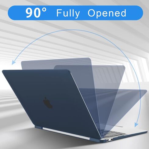 Compatible with MacBook Air 13.6 inch Case 2024 2023 2022 Release M3 A3113 M2 A2681 with Liquid Retina Display Touch ID, Plastic Hard Shell Case Cover & Screen Polishing Cloth, Matte Black in Saudi Arabia