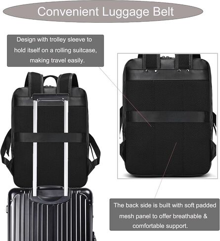 Genuine Leather Shoulder Bag Men Women Casual Backpack Slim Daypack Laptop Rucksack Business Travel Outdoor Bag in Kuwait