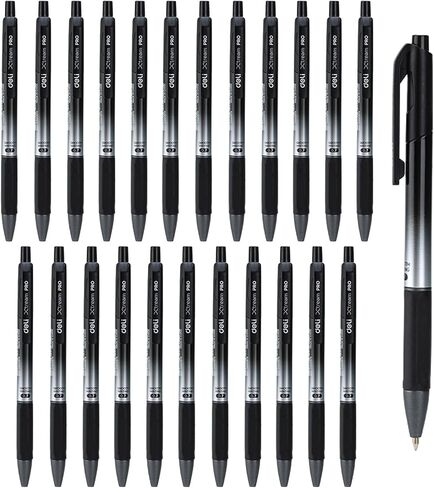 Retractable Gel Pens 24 Pack with Medium Points, Quick Dry Black Ink Pens for Journaling and Note Taking, Smooth Writing Pens for Office School & Home Supplies in Saudi Arabia