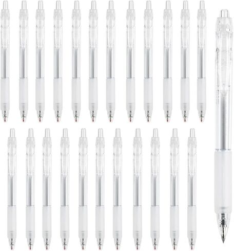 Black Gel Pens, 24 Pack Gel Pen Medium Point 0.5mm Pen, Retractable Gel Ink Rollerball Pens for Smooth Writing Back to School Supplies in Saudi Arabia