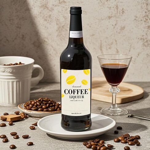 40 جهاز كمبيوتر محلي الصنع قهوة المسكرات كرافت ورق زجاجة ملصقات ملصقات مصنوعة يدويا مع ملصقات زجاجة الحب ، 2 × 3 بوصة in Kuwait