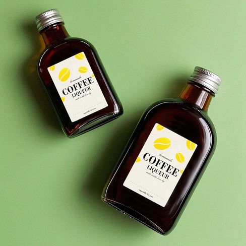 40 جهاز كمبيوتر محلي الصنع قهوة المسكرات كرافت ورق زجاجة ملصقات ملصقات مصنوعة يدويا مع ملصقات زجاجة الحب ، 2 × 3 بوصة in Kuwait