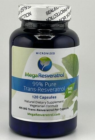 ميجا ريسفيراترول، درجة صيدلانية، نقي بنسبة 99%، معزول، ميكرونيزد ترانس ريسفيراترول، 60 كبسولة نباتية، 500 مجم لكل كبسولة. نقاء معتمد. لم يتم إضافة أي مكونات سامة "غير نشطة" على الإطلاق. in Kuwait