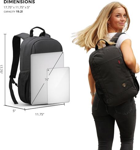 Swissdigital Design Men's Laptop Backpack for College and Business Travel with Integrated USB Charging Port and RFID Protection Fits Laptops up to 15.6 inch (Terabyte NG SD1695-01) in Saudi Arabia
