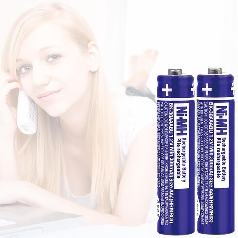 8PCS BK-30AAABU Ni-MH AAA Rechargeable Batteries 300mah AAA Ni-MH Rechargeable Batteries 1.2V for Panasonic Cordless Phones, Remote Controls, Electronics in Saudi Arabia