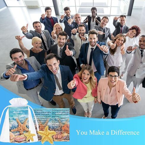 Unittype 50 Pack Starfish Story Gifts Starfish Lapel Pin on Creatization Cards with Facs Thought There Thanks Employe Emberiation شكرًا لك هدايا المعسكر للبنات فتيان (الذهب) in Kuwait