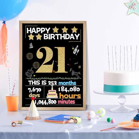 Joycard 21st Birthday Card with Envelope, 21st Birthday Decorations for Her Him, 21st Birthday Gifts for Daughter Son, Happy Birthday Cards for 21 Year Old Grandson Granddaughter, Back in 2004 in Saudi Arabia