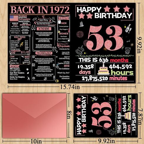 Joycard 21st Birthday Card with Envelope, 21st Birthday Decorations for Her Him, 21st Birthday Gifts for Daughter Son, Happy Birthday Cards for 21 Year Old Grandson Granddaughter, Back in 2004 in Saudi Arabia