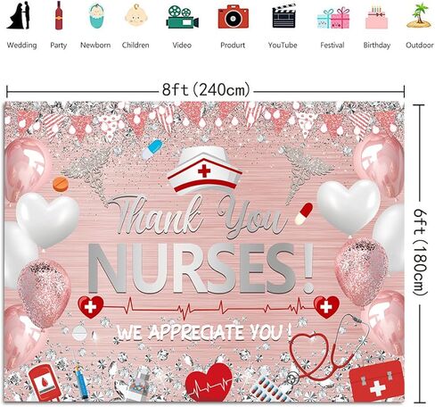 شكرا لك الممرضات خلفية 2025 الممرضة التقدير أسبوع لافت in Kuwait