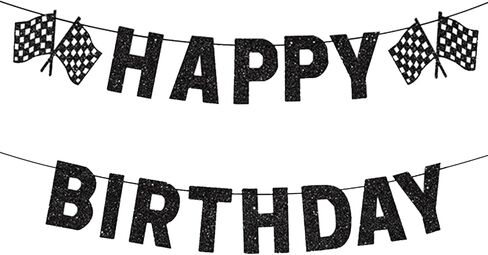 Red Race Car Party Banners - Happy Birthday Banners Checkered Garlands Banners- Racing Car Birthday Decorations Party Supplies in Kuwait