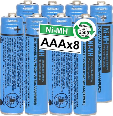 2PCS BK-30AAABU NI-MH AAA بطاريات قابلة لإعادة الشحن 300MAH بطاريات AAA NI-MH القابلة لإعادة الشحن 1.2 فولت للهواتف اللاسلكية الباناسوني in Kuwait