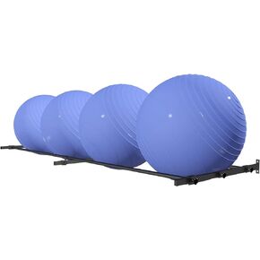Yoga Ball Holder, Extra Large Wall Rack for Gym Garage Wall Storage,Suitable for Stability Ball/Theraband Ball/Stability Balls for Exercise/Barre Ball/Yoga Block