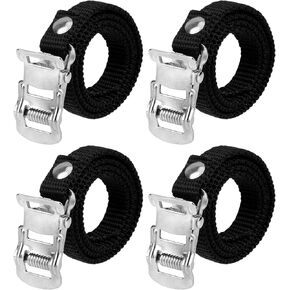4 PCS Bike Pedal Straps Universal Replacement Foot Pedal Straps for Bicycles or Exercise Bike Spin