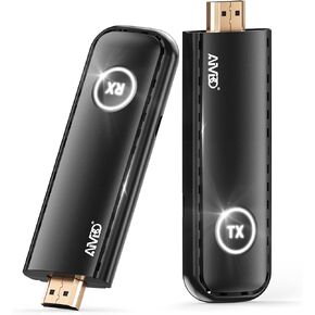 TIMBOOTECH Wireless HDMI Transmitter and Receiver 4K, Full HD 1080P@60Hz, 2.4G/5.8G, Plug & Play, Portable HDMI Wireless Extender 165FT/ 50M Range